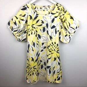 Banana Republic Silk Puff Sleeves Dress XS